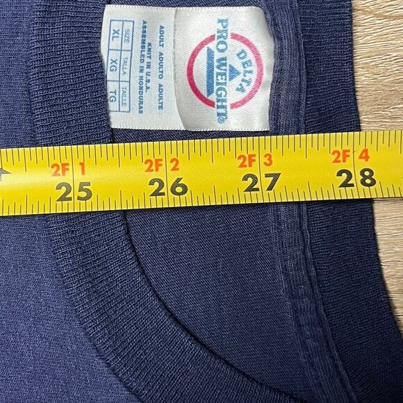 Classic 2008 Super Bowl XLII 42 Giants Patriots Vintage NFL Navy XL TShirt - Picture 3 of 4